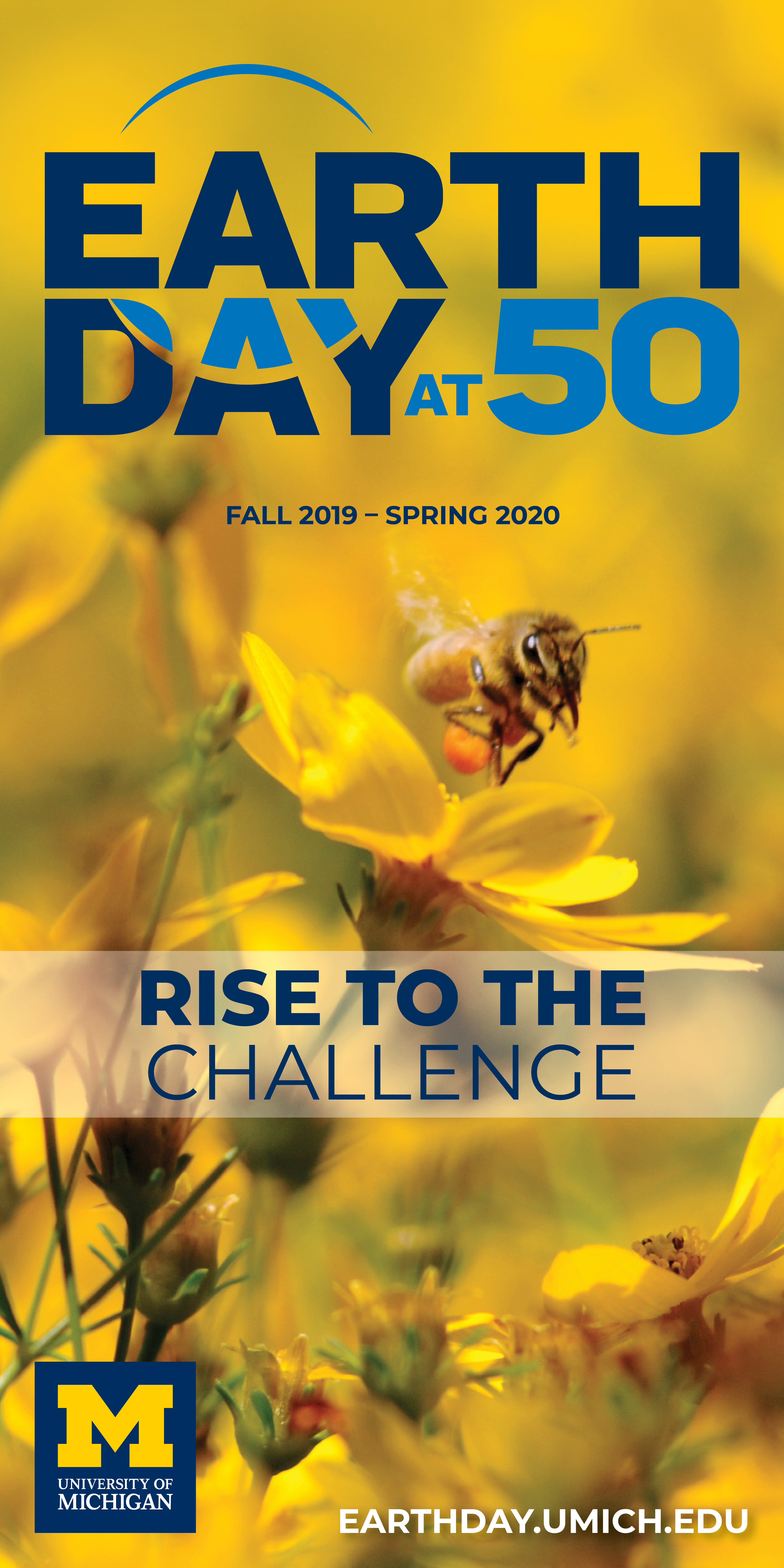 Earth Day 50, bee (BEES!) poster - University of Michigan