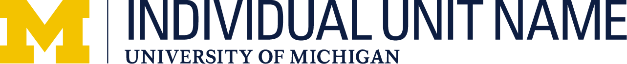 sample marketing signature logo for U-M units