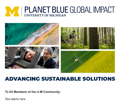 Planet Blue Global, website graphic template - University of Michigan