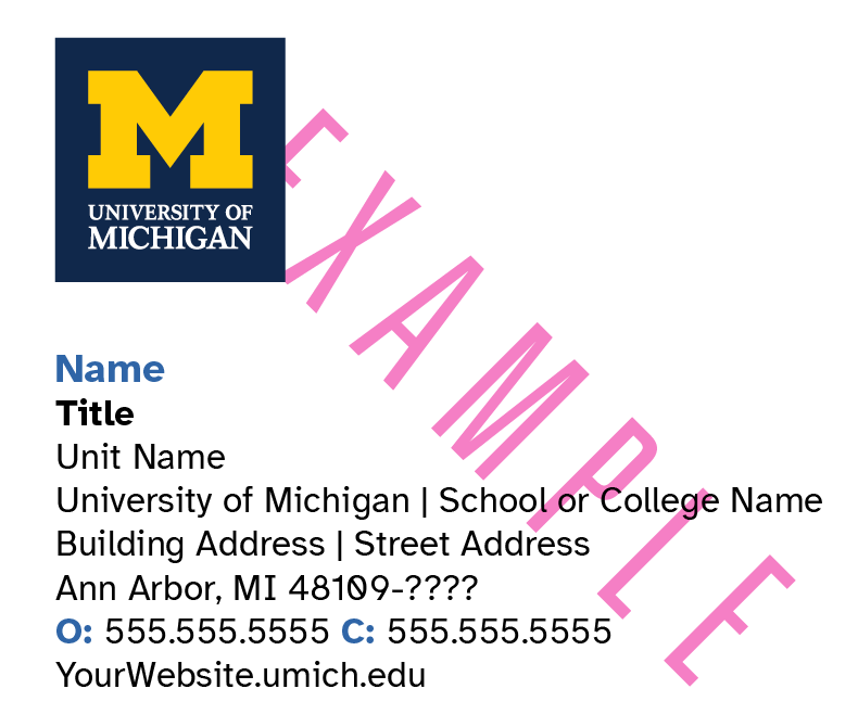 Example U-M Signature